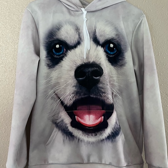 Husky face hoodie - Picture 3 of 3